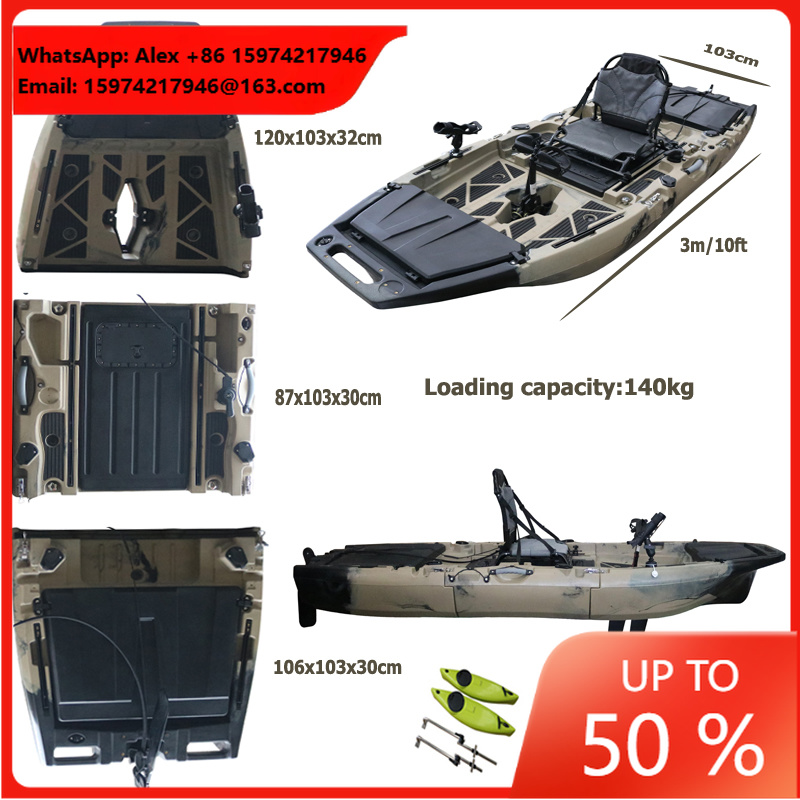 Fishing Kayak Sit In - 10FT Modular Fishing Fins Propeller Pedal